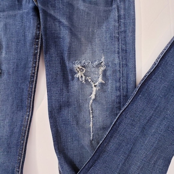 Rag & Bone Mid Rise Distressed Skinny Jeans - Picture 5 of 9